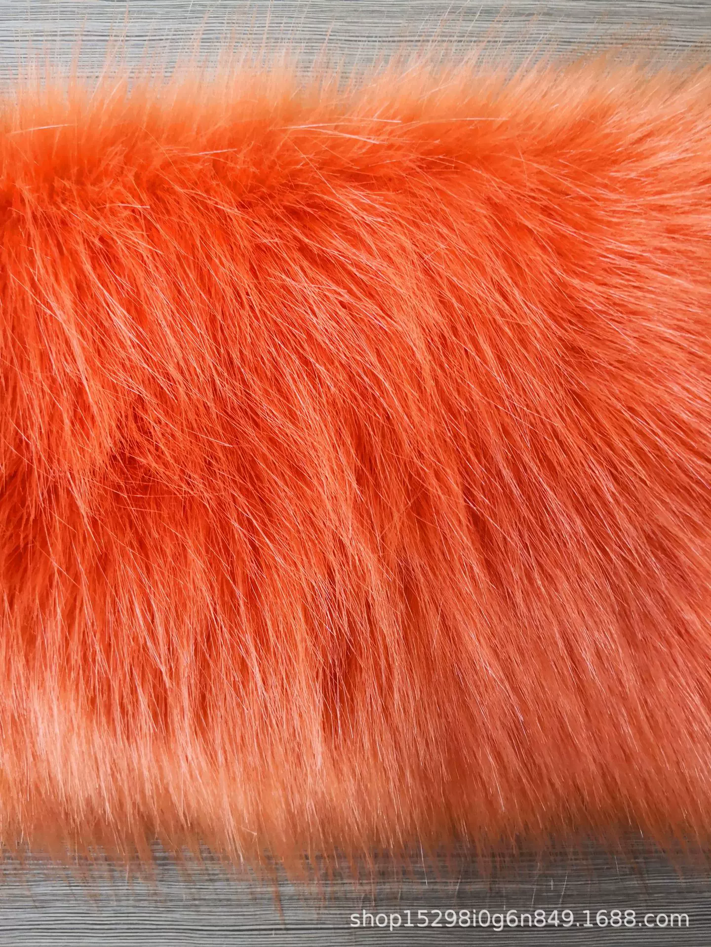慈溪毛绒厂家供应长毛绒人造毛仿狐狸毛桔红仿海派毛皮