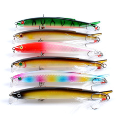 外貿路亞餌鐳射米諾魚餌浮水仿生餌羽毛鈎硬餌馬口魚假餌海釣漁