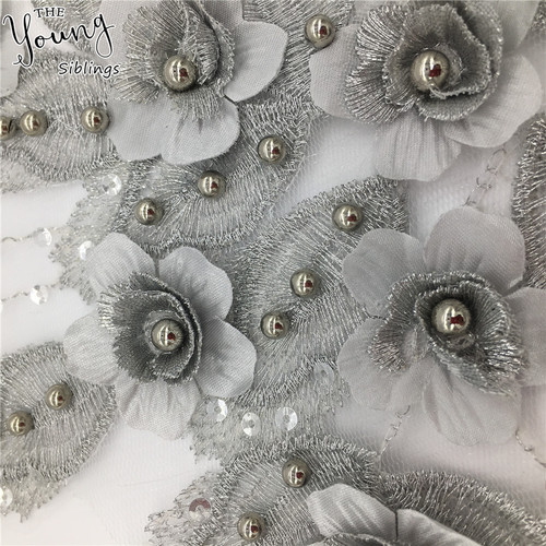 Embroidery three-dimensional hot diamond beads lace collar sequin accessories DIY applique clothing patches lace accessories wholesale