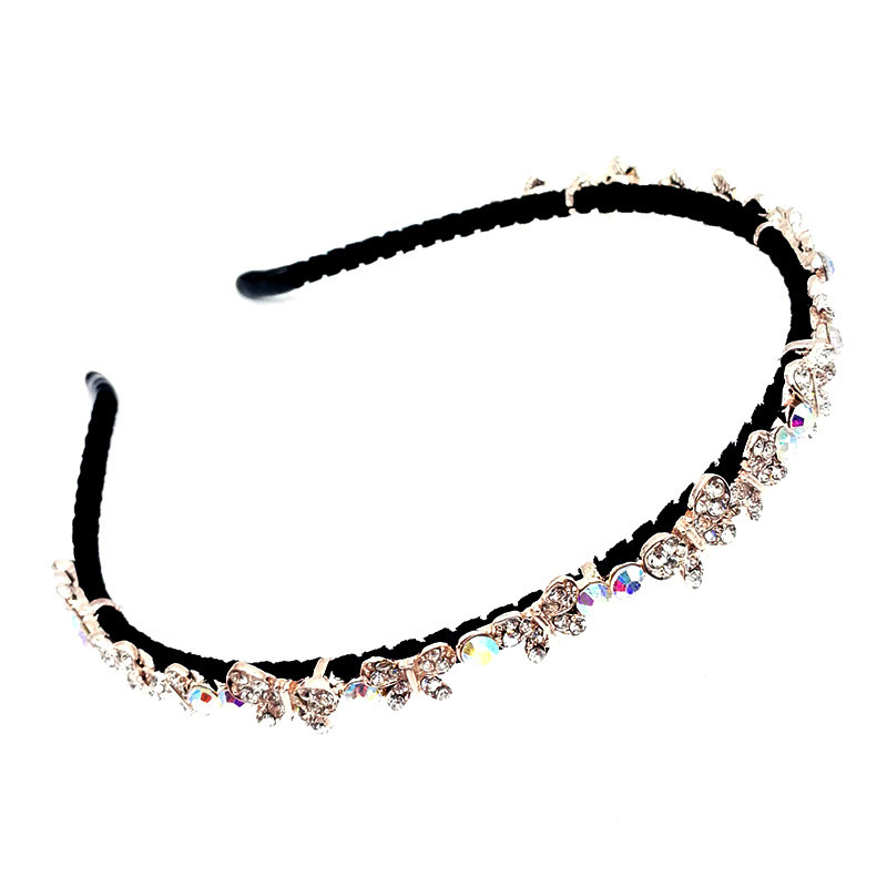 Wholesale Crystal Rhinestone Headbands, Full Rhinestone Headbands, Bridal Velvet Non-Slip Rhinestone Crown Headbands, Boutique Store Supply, Starry Sky