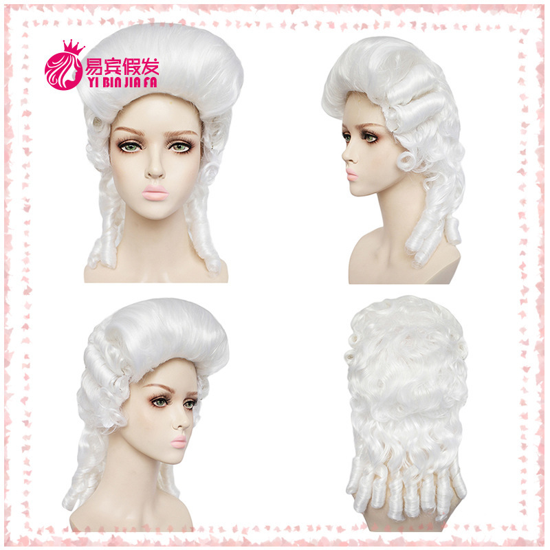 Ebin cosplay Masquerade Judge wig Long Curl wig Colonial wig wig Factory Outlet