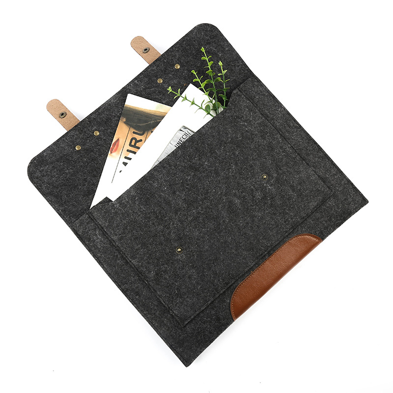 新款商務手提電腦毛氈包定做多功能大容量收納包時尚筆記本單肩包