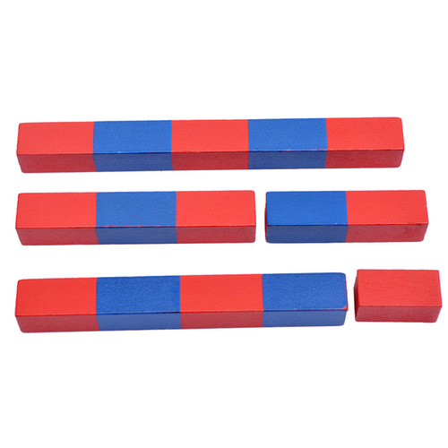 Montessori Kindergarten Mathematics Teaching Aids Red and Blue Number Sticks Montessori Children's Family Edition Enlightenment Early Education Toys