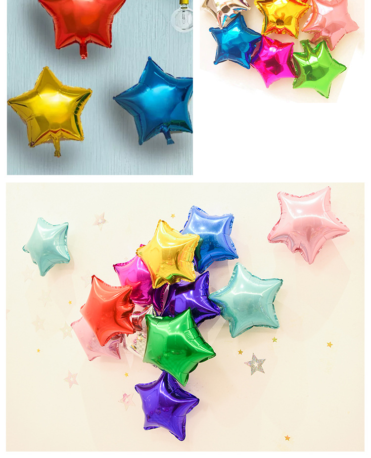 Fashion Birthday Party Five-pointed Star Aluminum Foil Balloon display picture 2