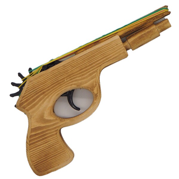 Wooden toy gun
