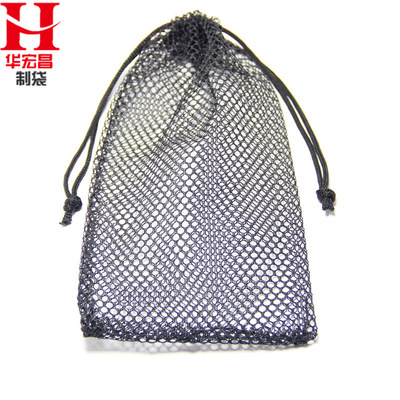 深圳工廠定制滌綸網袋束口網布袋批發生産現貨供應定做洗水唛