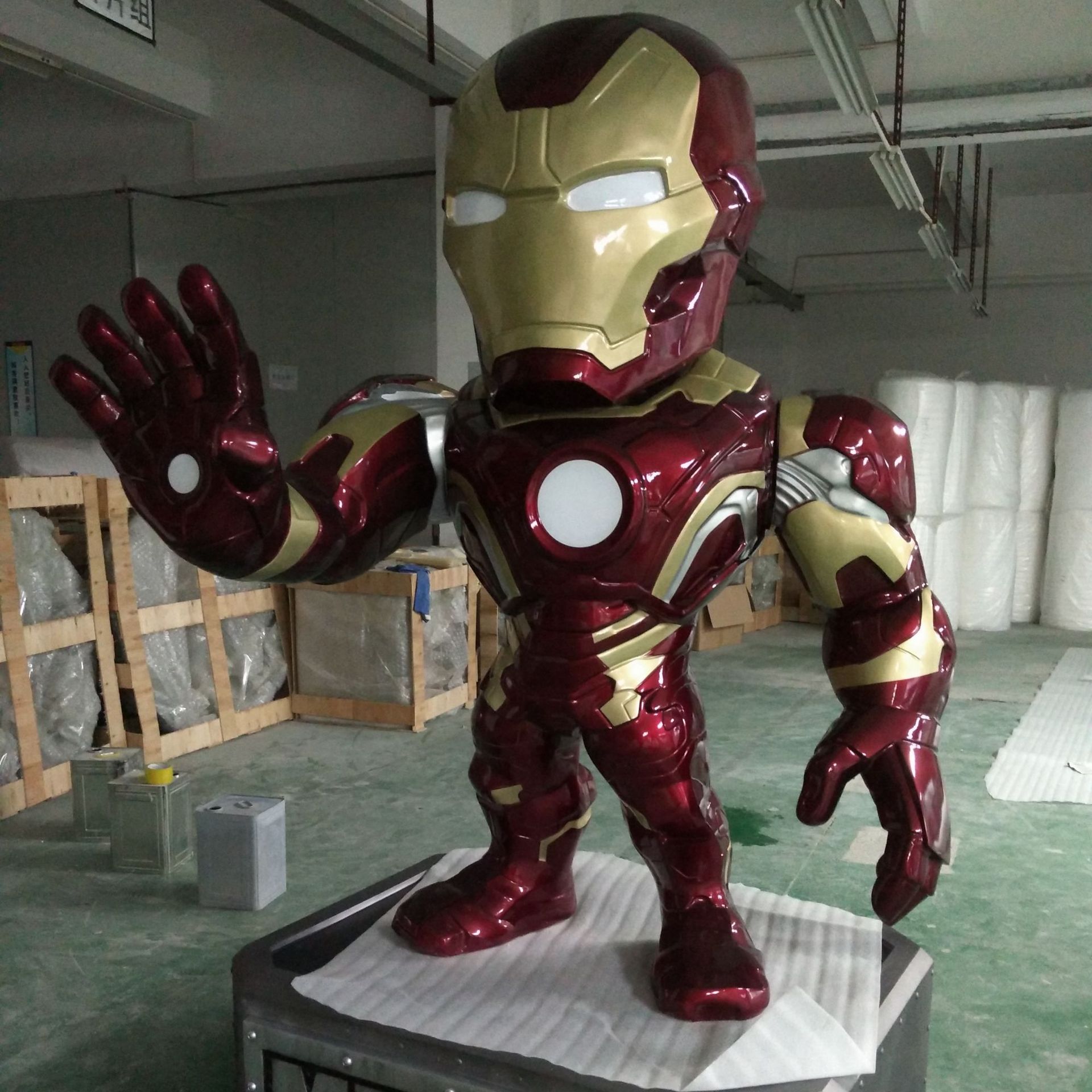 玻璃钢钢铁侠 玻璃钢等身人偶 玻璃钢动漫卡通雕塑 手办 盲盒卡通