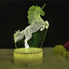 Cross -border crack unicorn 3D light night light LED acrylic colorful touch remote control unicorn gift