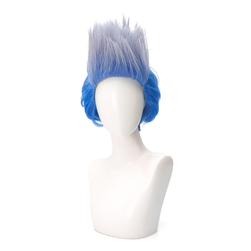 Descendants 3 Wig Movie villain Hades cosplay wig sapphire blue Halloween wig Descendants 3 Wig Movie villain Hades cosplay wig sapphire blue Halloween wig