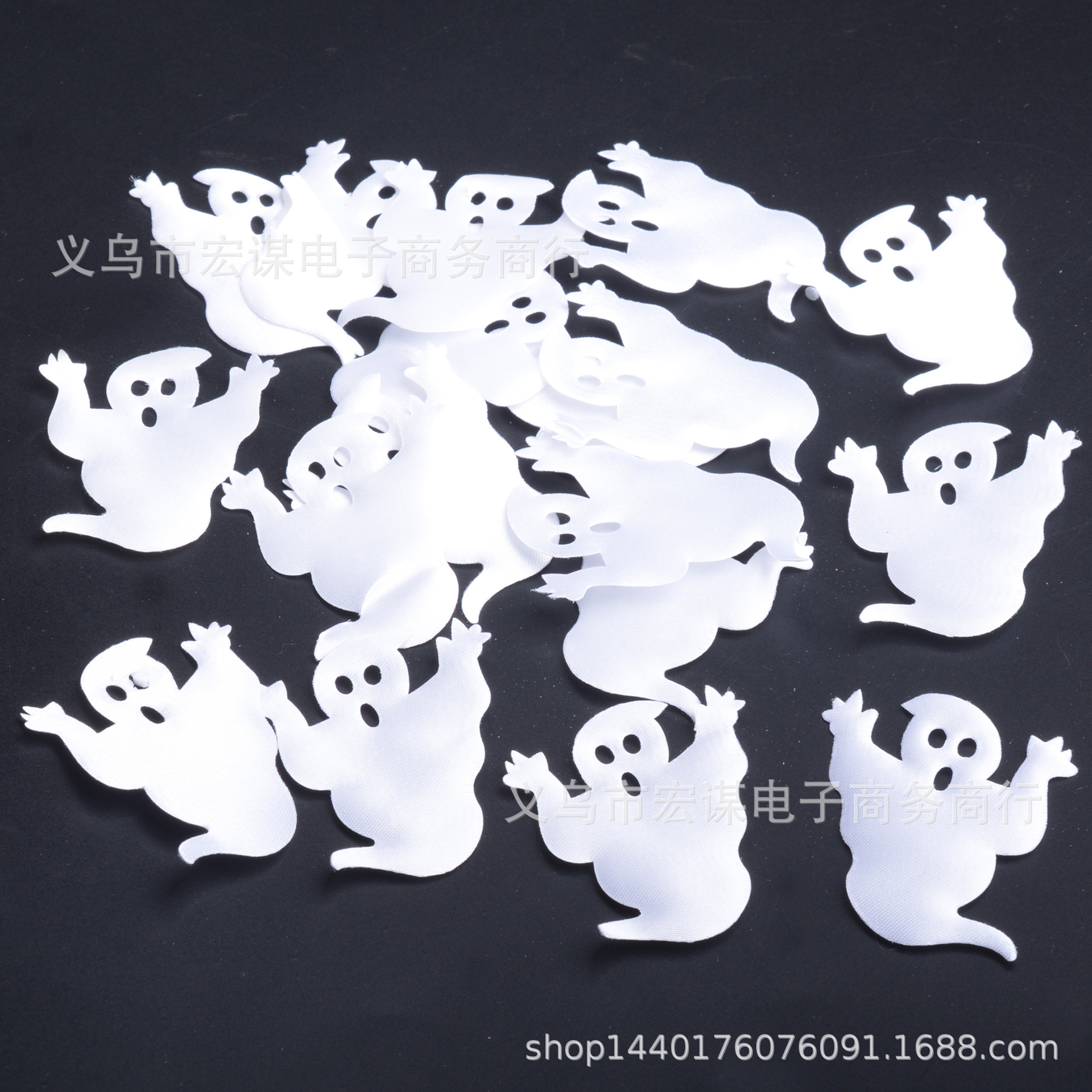 5cm精灵 万圣节摆件 无纺布白色幽灵粘布 饰品配件 万圣节装饰