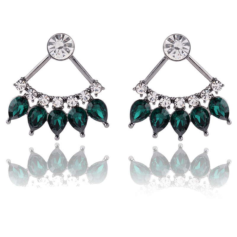 7g Weight Rhinestones Inlay Material Drop Earrings Classification 1 Pair Quantity Daily Occasion Alloy Material Geometric Pattern Women'S Gender Plating Design Retro Style 1 Pair Retro Geometric Alloy Plating Rhinestones Women's Drop Earrings 41