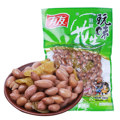 有友泡椒花生100克/每袋 近期新货 零食批发|ms