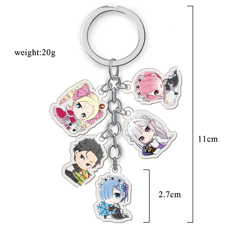 around the beginning of the anime, the alternate Alle keychain transparent pendant