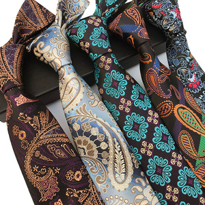 New men jacquard tie cashew tie business professional attire match tie dress suit blazer neck tie for men flower pattern