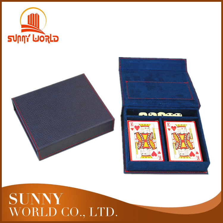 Foldable PU Tough Packaging box customized senior cortex poker storage box wholesale