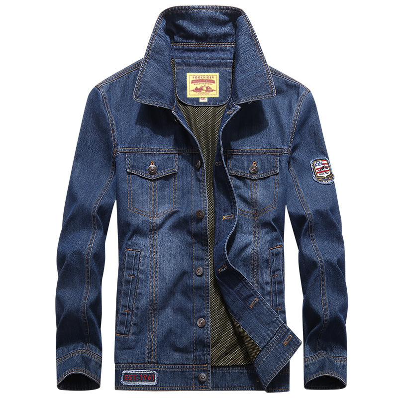 2019 transfronteriza nueva primavera y otoño chaqueta de mezclilla delgada de los hombres de moda guapo todo fósforo casual chaqueta juvenil hombres 3219