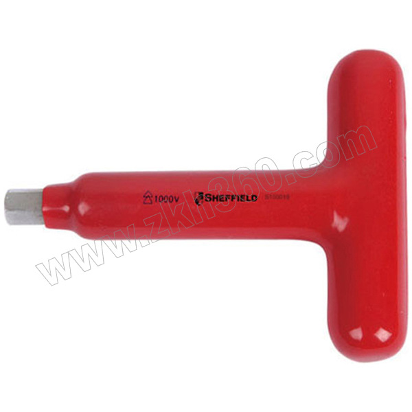 浸塑型单色绝缘T型内六角扳手SHEFFIELD/钢盾S1500206×120mm