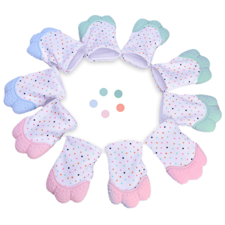 亚马逊爆款 婴儿牙胶宝宝防咬硅胶磨牙手套儿童发声玩具 母婴用品|ru