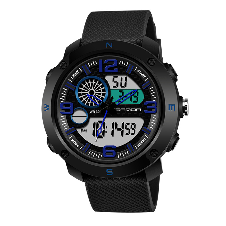 SANDA 762 reloj electrónico Reloj de estudiante para hombre Moda juvenil impermeable luminoso deportivo para hombre estilo coreano