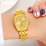 保西尼 Модный стальной ремешок для влюбленных, календарь, водонепроницаемые кварцевые часы