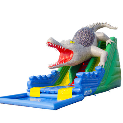 厂家直销 大型 室内外充气滑梯 儿童充气大鳄鱼滑梯 广场充气跳床|ru