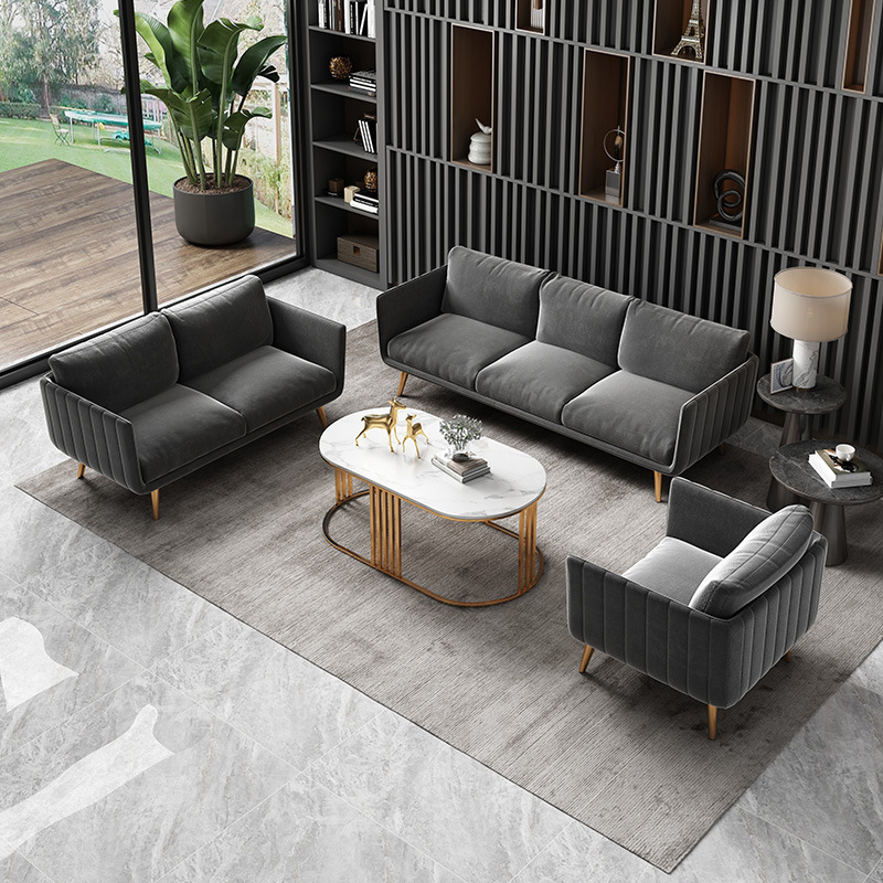 Manufactor customized a living room sofa tea table combination Office business affairs Negotiate Fabric art sofa Small apartment household