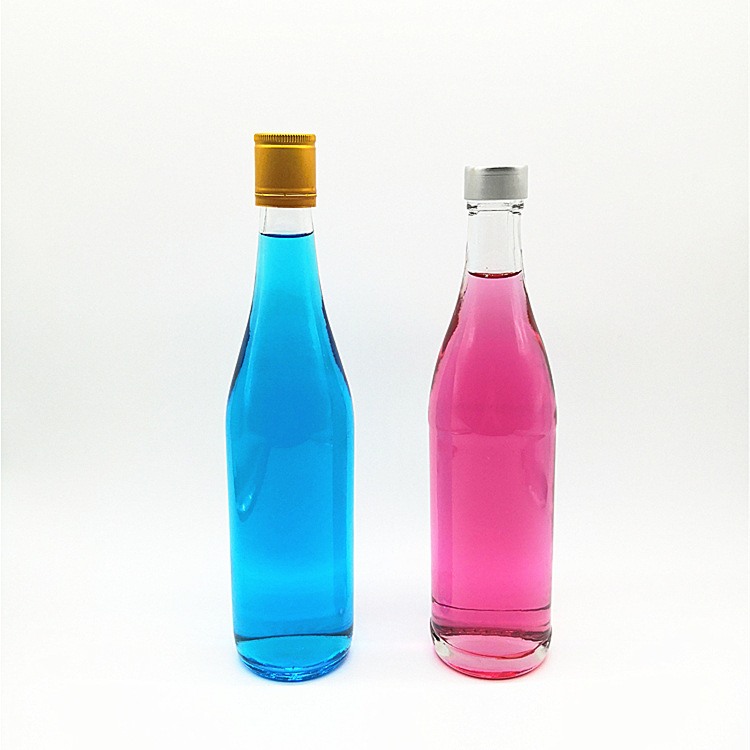 玻璃瓶 透明圆柱型500ml 高白料白酒玻璃瓶 茶油瓶 冰酒瓶