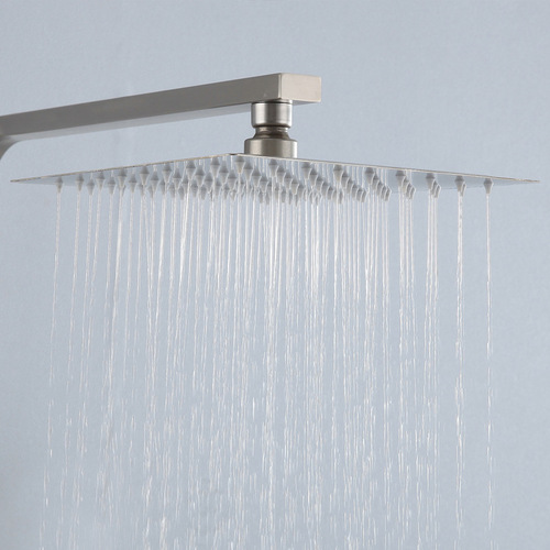 304 stainless steel square shower set hot and cold portable lifting top spray shower set