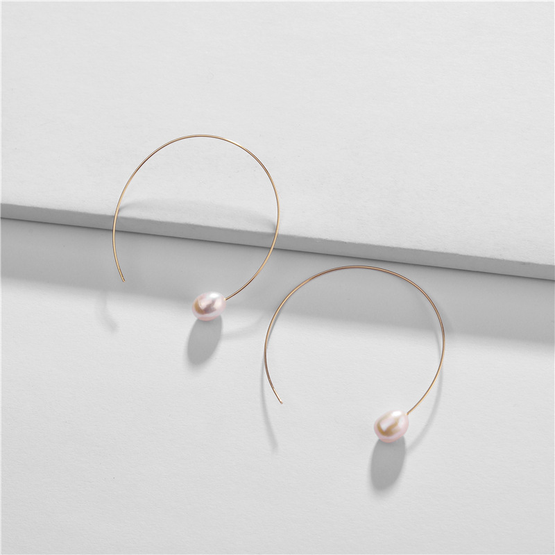 Earrings Copper Round  Earrings Simple display picture 1