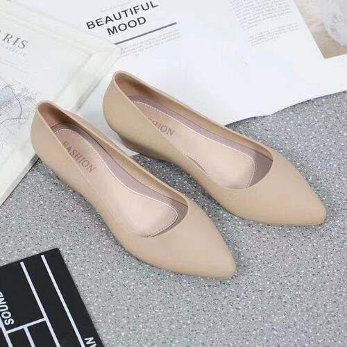 Korean Spring Rain Boots for Women Adult Fashion Pointed Toe Medium Heel Jelly Shoes Water Shoes Slip-Resistant Waterproof Rubber Shoes for Export