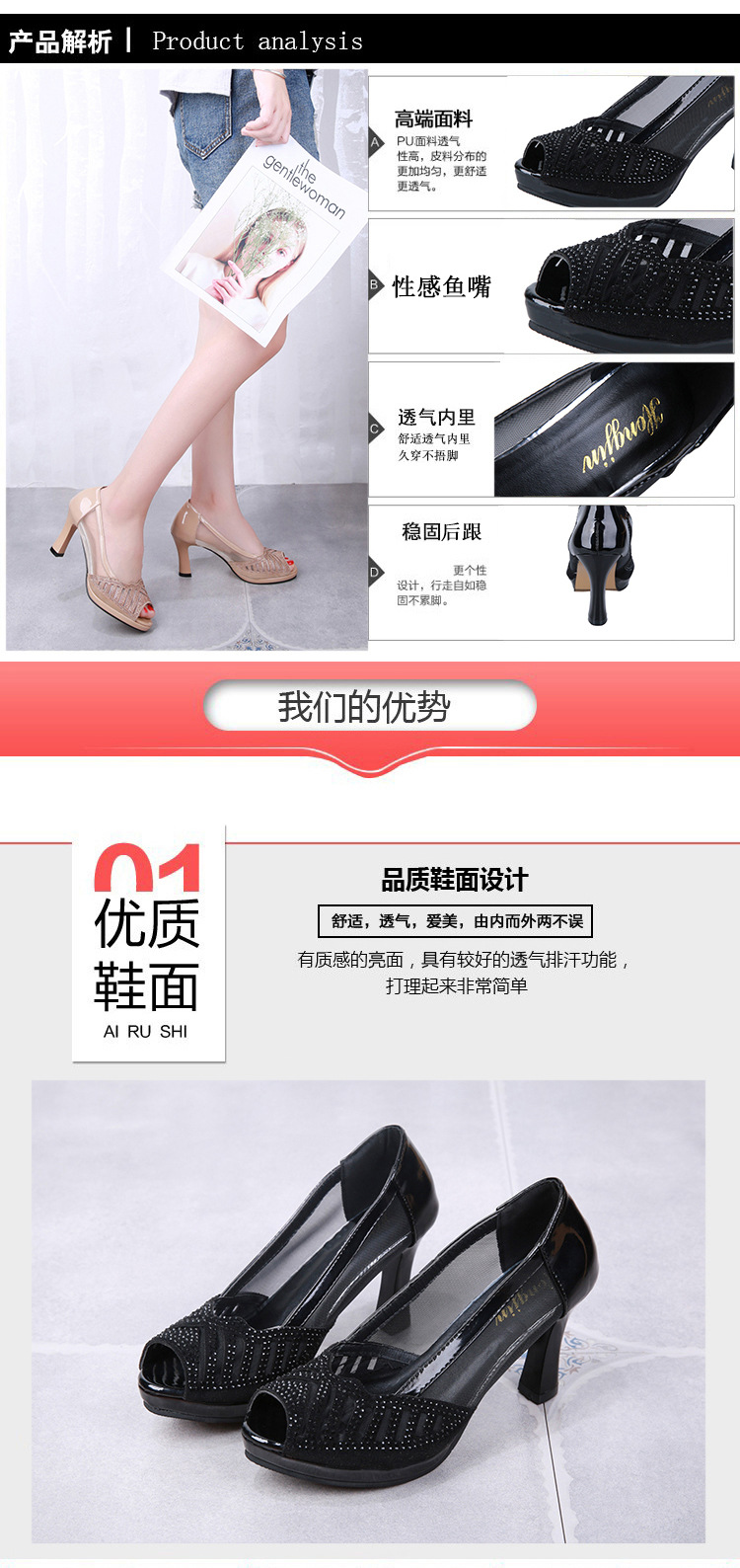 Chaussures été pour femme en Caoutchouc - Ref 3345589 Image 9