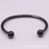 Classic glossy bracelet stainless steel, Korean style, simple and elegant design