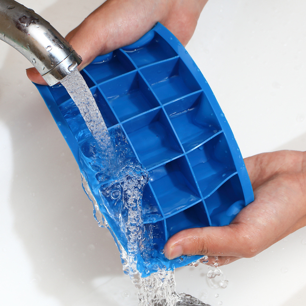 斯可冰格方形制冰盒辅食果泥芝士果冻制冰盒硅胶冰格模巧克力模具