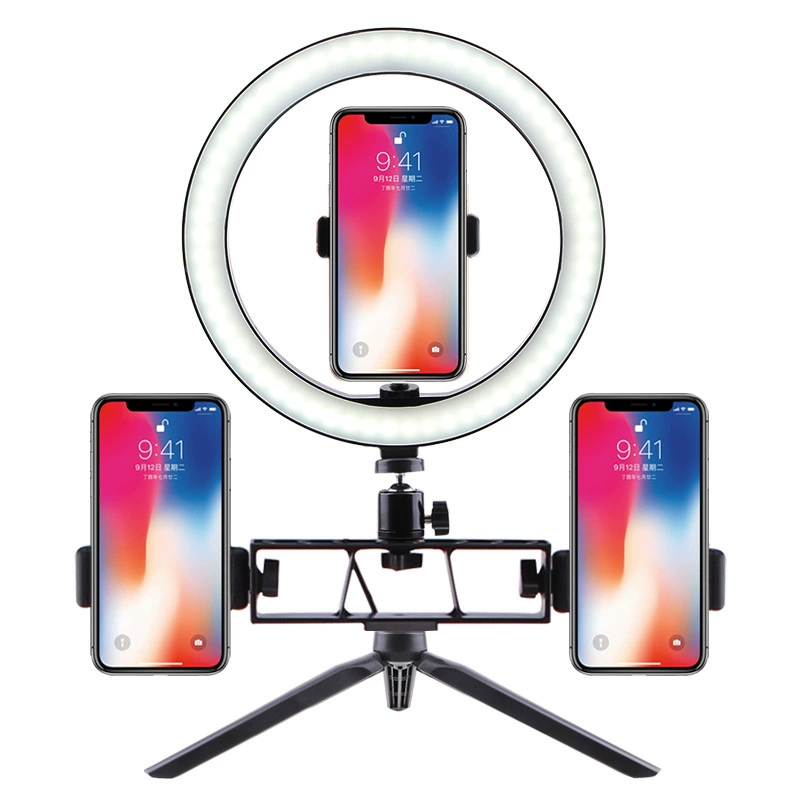 Table tripod, fill light, mobile phone, tubing, lamp