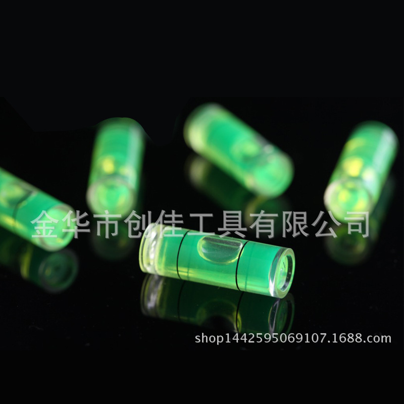 厂家批量供应直径9.5X34mm有机玻璃圆柱水准泡 水平泡 水平仪