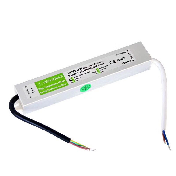 LED恒压防水电源12V20W防水变压消耗低压灯条灯带电源