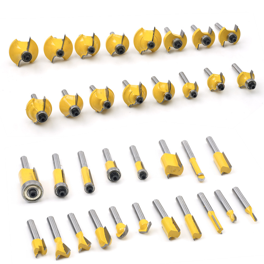 35-Piece Woodworking Milling Cutter