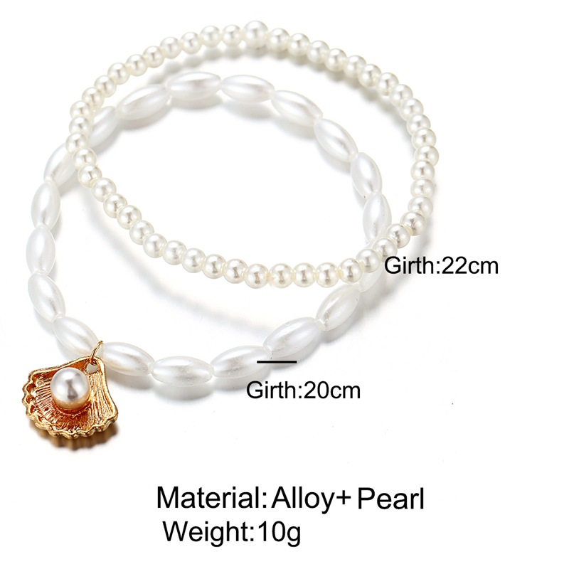 Vintage Style Shell Alloy Unisex Anklet display picture 1