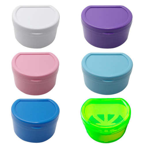 D type tooth box with mesh, denture box, denture box, molar box, retainer box, aligner box, dental materials