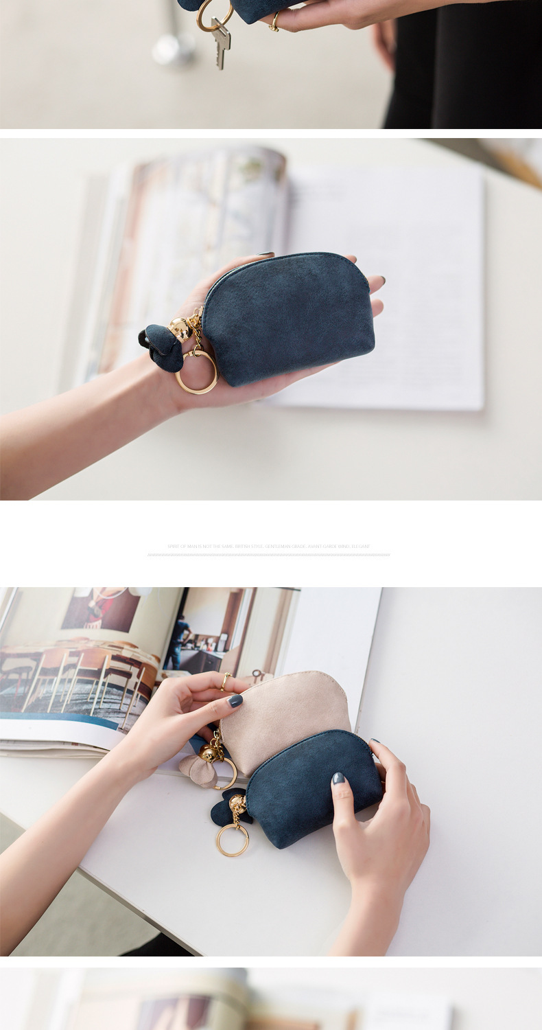 41g Weight Polyester Lining Material Zipper Closure Type Coin Purse Bags Type 1 Piece Quantity Daily Occasion Pu Leather Material Solid Color Pattern All Seasons Season Women's Gender Simple Style Style Dumpling Shape Shape Women's Solid Color Pu Leather Zipper Coin Purses 3