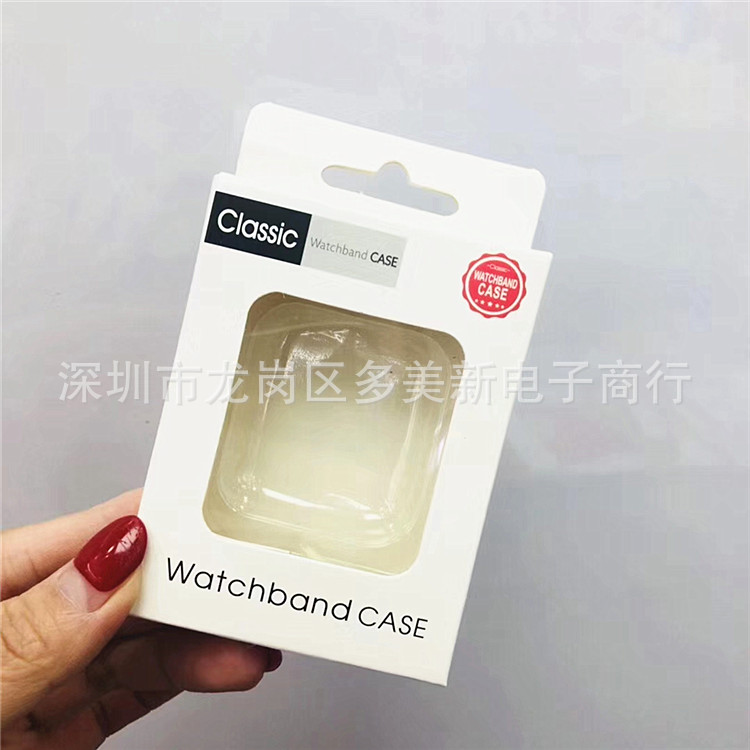 适用Watch345手表保护壳包装盒手表钢化膜吸塑纸盒挂钩包装盒