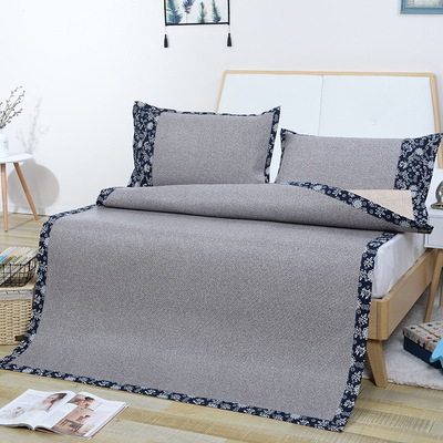 新款民族风系列双面印尼藤席方角冰丝凉席支持家纺贴牌厂家直销