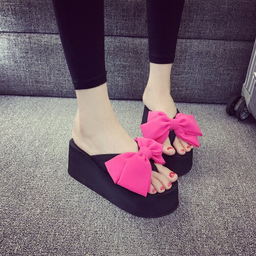 Factory Direct Sales Women's Fashion Outerwear Casual Summer Slipper with Elegant Butterfly Knot New Style Slippers