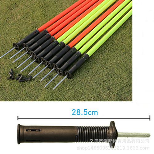 New disassembled spring nail football training sign pole spring ground corner flag snake-shaped running around the pole water-injected corner flag