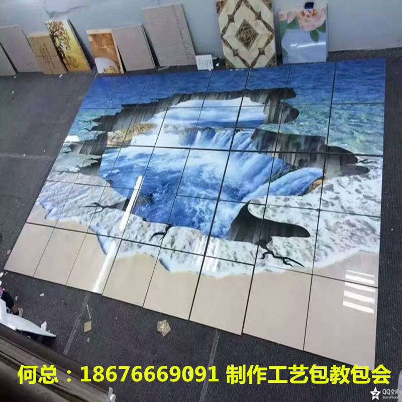 私人定制图案3D彩绘机 背景墙3D打印机厂家 瓷砖浮雕画彩绘机