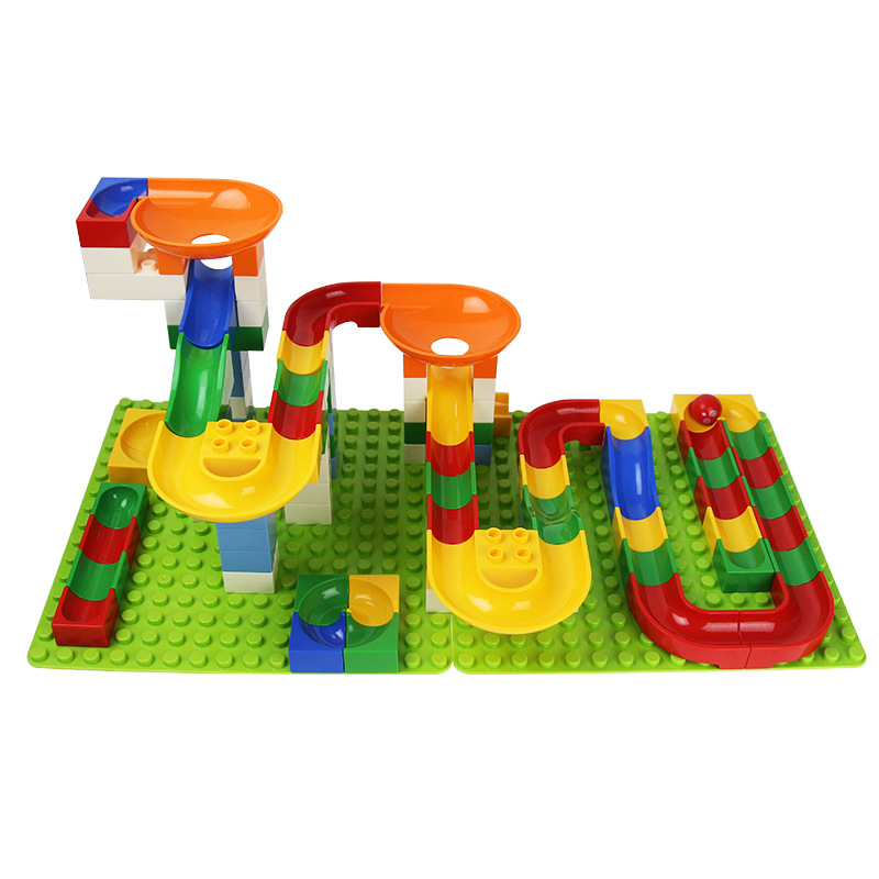 新款176颗粒大颗粒滑道积木启蒙创意DIY积木儿童益智塑料积木批发