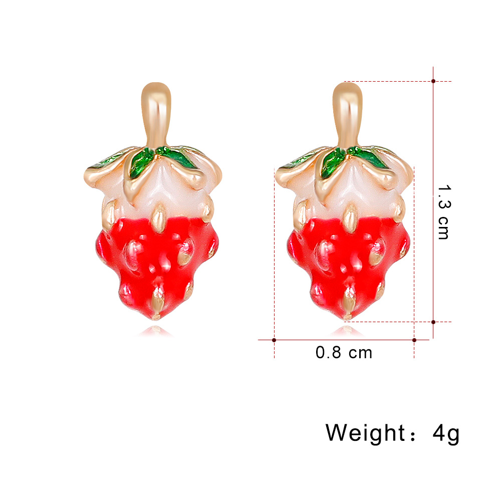 Cute Christmas Tree Apple Snowman Alloy Plating Rhinestones Women's Ear Studs 1 Pair display picture 5