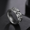 Chain stainless steel, ring, men's accessory, European style