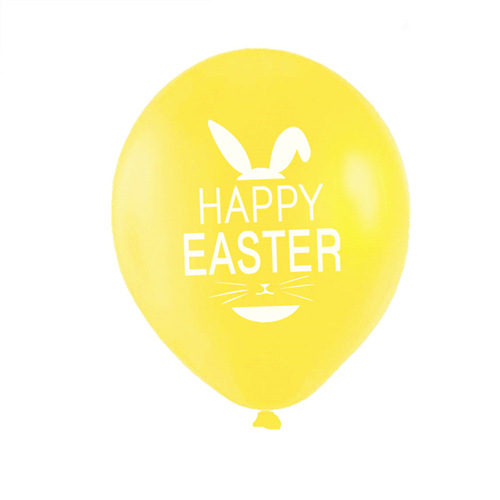 Cross-border new 12-inch rabbit letter Easter latex balloon Easter theme party decoration supplies