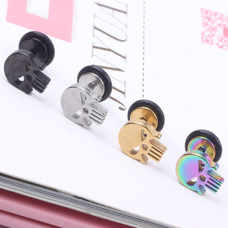 Geometric Stainless Steel Earrings for Women - Silver Fashion Cartilage Stud Hoop detail image 9